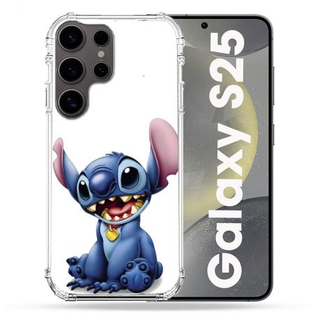 Coque Renforcée Pour Samsung Galaxy S25 Stitch Blanc