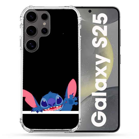 Coque Renforcée Pour Samsung Galaxy S25 Stitch Noir