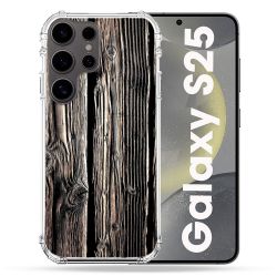 Coque Renforcée Pour Samsung Galaxy S25 Texture Bois