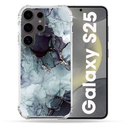 Coque Renforcée Pour Samsung Galaxy S25 Texture Marbre Gris