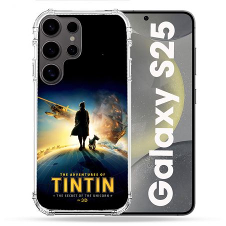 Coque Renforcée Pour Samsung Galaxy S25 Tintin Affiche