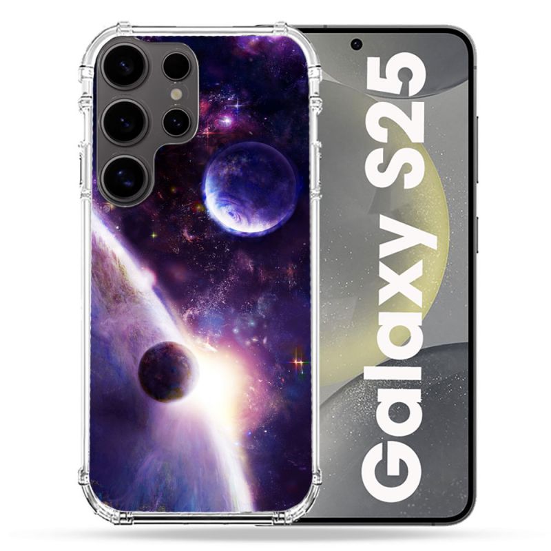 Coque Renforcée Pour Samsung Galaxy S25 Univers Planete Stellaire