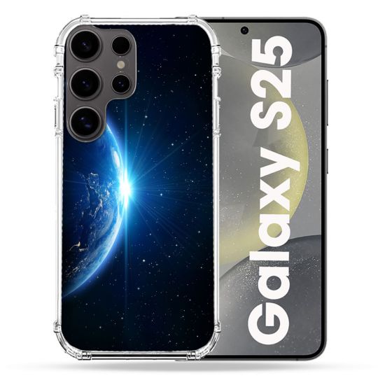 Coque Renforcée Pour Samsung Galaxy S25 Univers Planete Terre