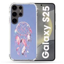 Coque Transparente Pour Samsung Galaxy S25 Attrape Reve Rose