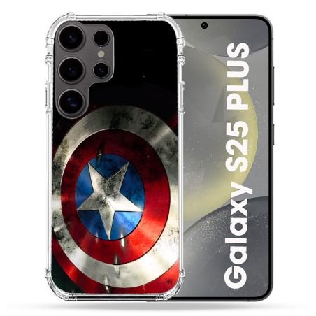 Coque Renforcée Pour Samsung Galaxy S25 PLUS Captain America Bouclier