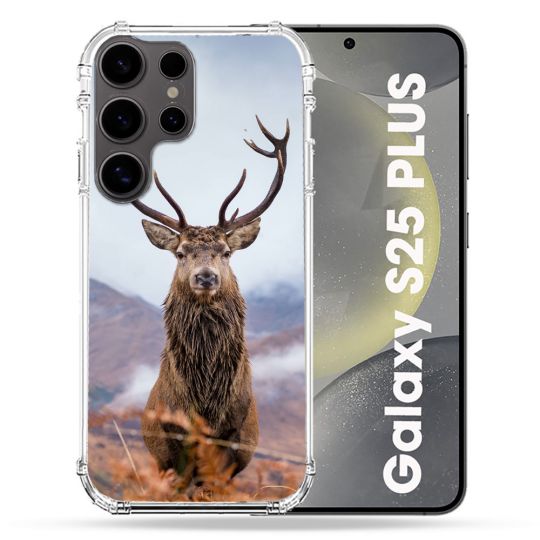 Coque Renforcée Pour Samsung Galaxy S25 PLUS Chasse Chevreuil Montagne
