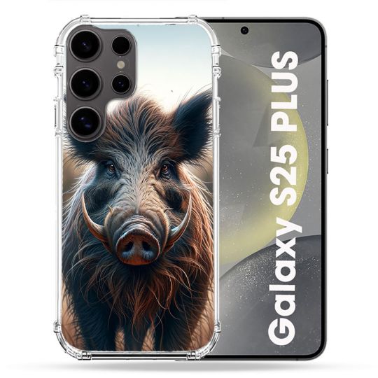 Coque Renforcée Pour Samsung Galaxy S25 PLUS Chasse Sanglier Attaque