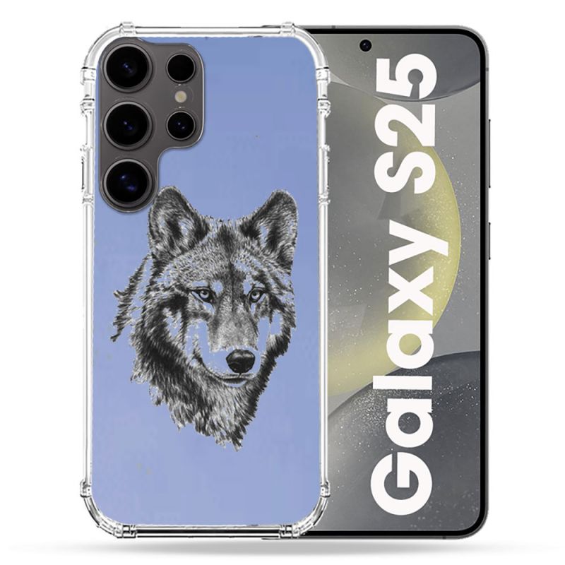 Coque Transparente Pour Samsung Galaxy S25 Loup
