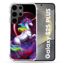 Coque Renforcée Pour Samsung Galaxy S25 PLUS Fantastique Licorne Arc en ciel