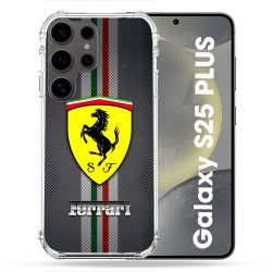 Coque Renforcée Pour Samsung Galaxy S25 PLUS Ferrari Carbone