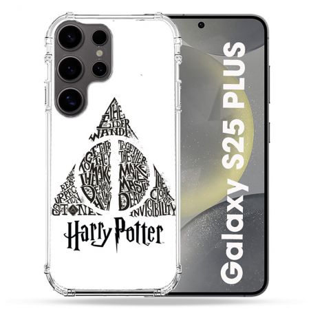 Coque Renforcée Pour Samsung Galaxy S25 PLUS Harry Potter Hollows triangle Blanc