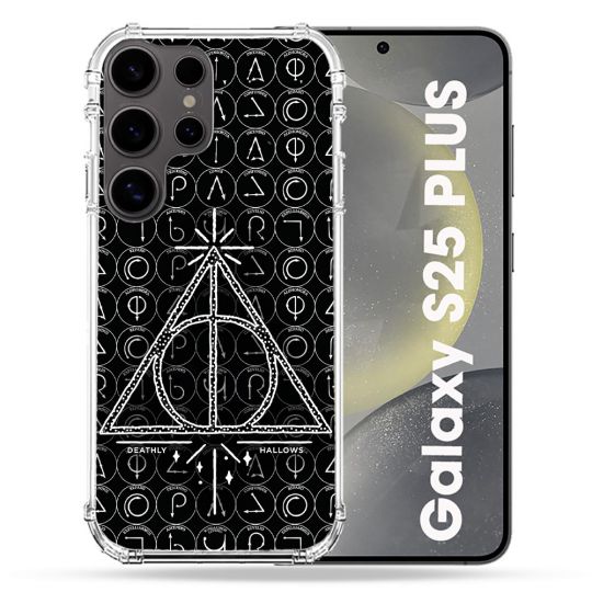 Coque Renforcée Pour Samsung Galaxy S25 PLUS Harry Potter Hollows Triangle Noir
