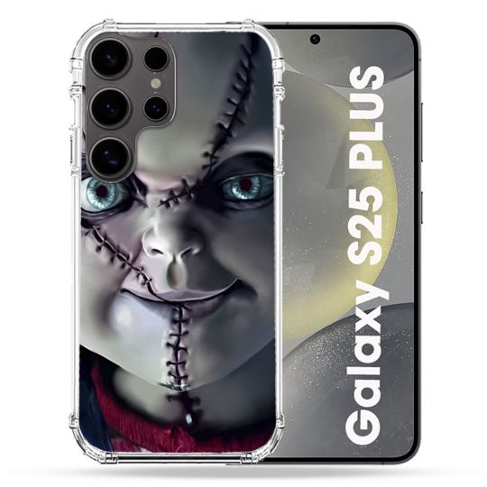 Coque Renforcée Pour Samsung Galaxy S25 PLUS Horreur Chucky Cicatrice
