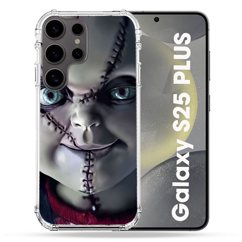 Coque Renforcée Pour Samsung Galaxy S25 PLUS Horreur Chucky Cicatrice
