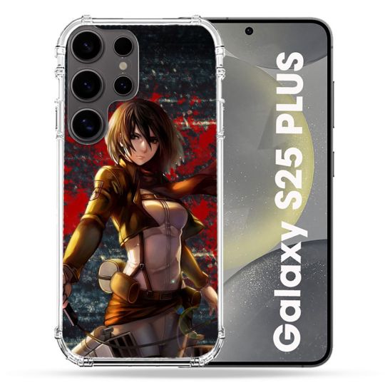 Coque Renforcée Pour Samsung Galaxy S25 PLUS Manga Attaque Titans Mikasa