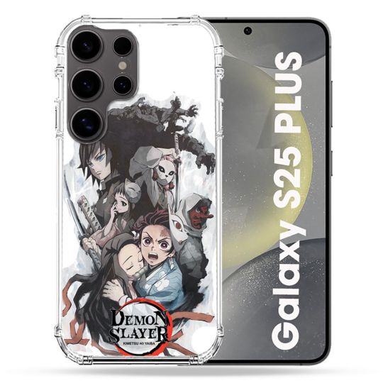 Coque Renforcée Pour Samsung Galaxy S25 PLUS Manga Demon Slayer Blanc