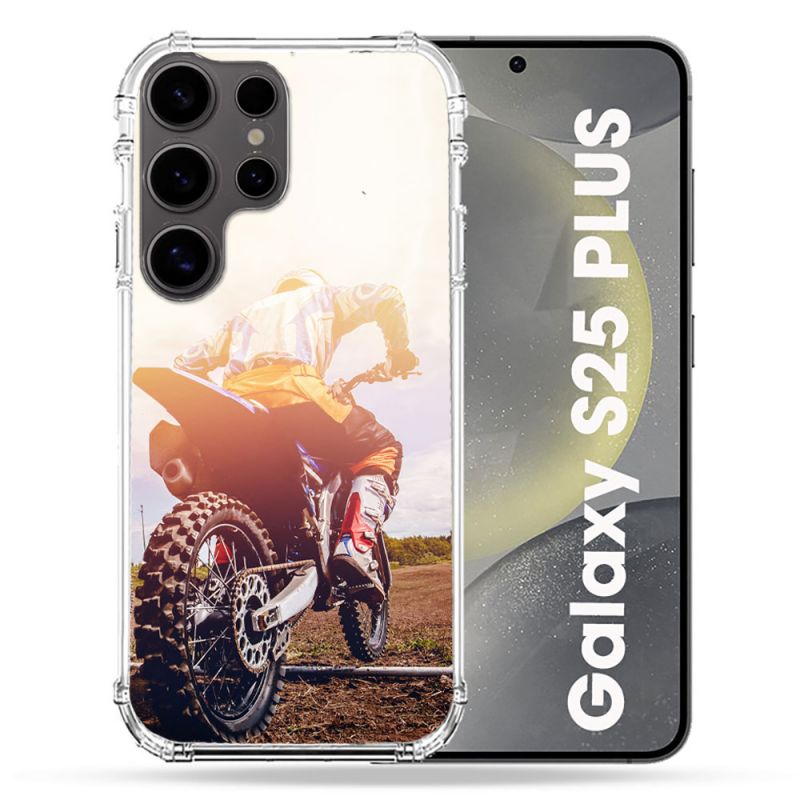 Coque Renforcée Pour Samsung Galaxy S25 PLUS Moto Cross Soleil