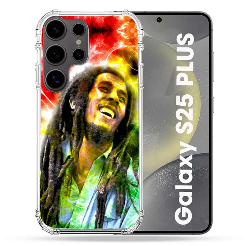 Coque Renforcée Pour Samsung Galaxy S25 PLUS Musique Bob Marley Color
