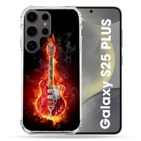 Coque Renforcée Pour Samsung Galaxy S25 PLUS Musique Guitare Electrique