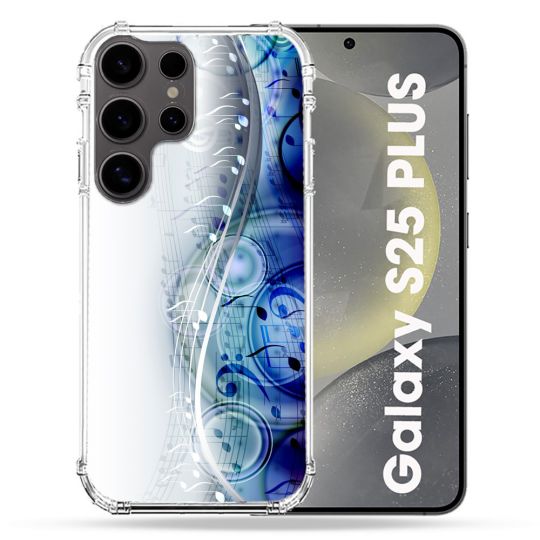 Coque Renforcée Pour Samsung Galaxy S25 PLUS Musique Partition Vague