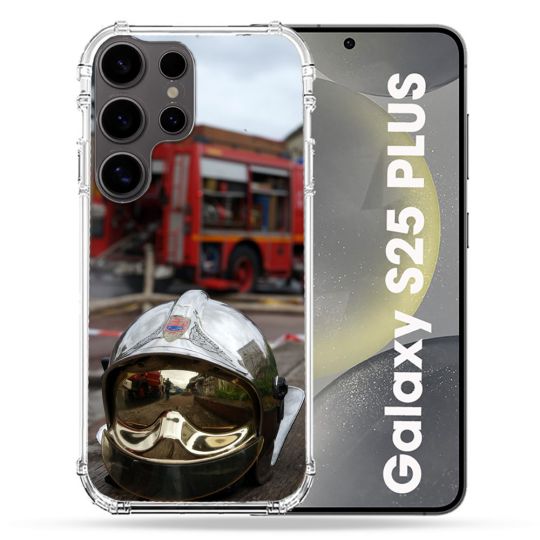 Coque Renforcée Pour Samsung Galaxy S25 PLUS Pompier Casque Camion