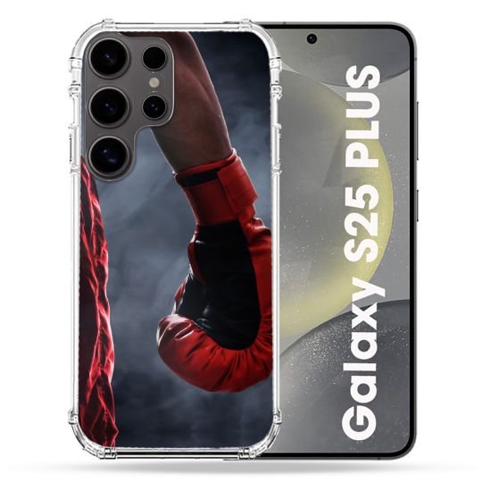 Coque Renforcée Pour Samsung Galaxy S25 PLUS Sport Boxe Gant Rouge
