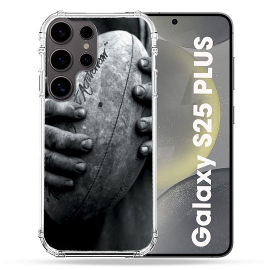 Coque Renforcée Pour Samsung Galaxy S25 PLUS Sport Rugby Ballon Vintage
