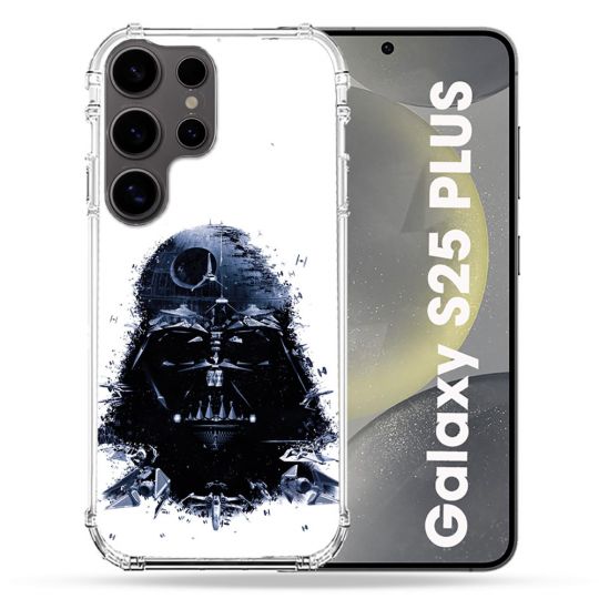 Coque Renforcée Pour Samsung Galaxy S25 PLUS Star Wars - Dark Vador Blanc