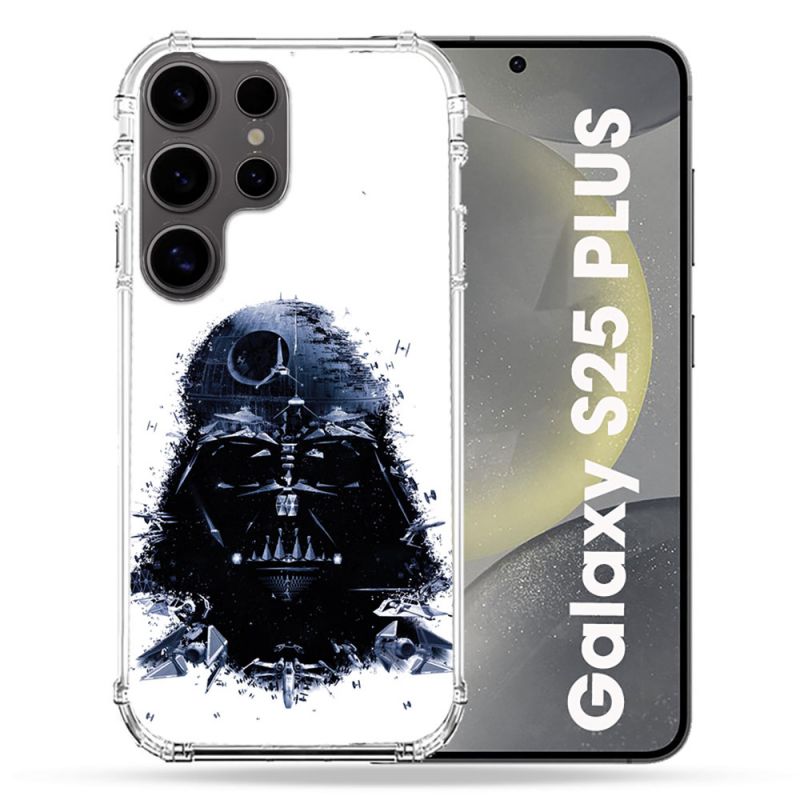 Coque Renforcée Pour Samsung Galaxy S25 PLUS Star Wars - Dark Vador Blanc