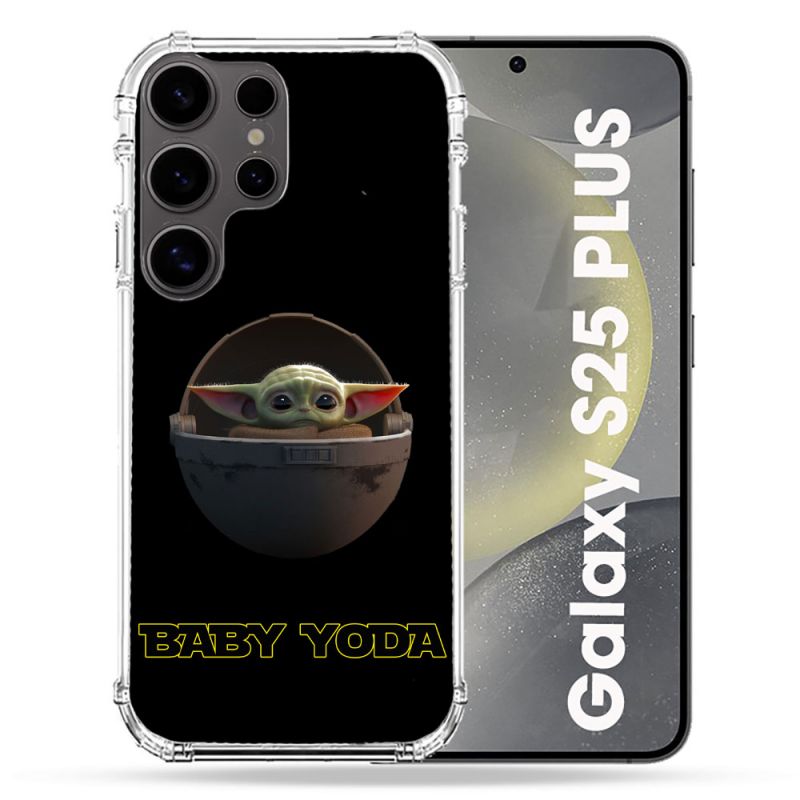Coque Renforcée Pour Samsung Galaxy S25 PLUS Star Wars - Yoda bebe noir