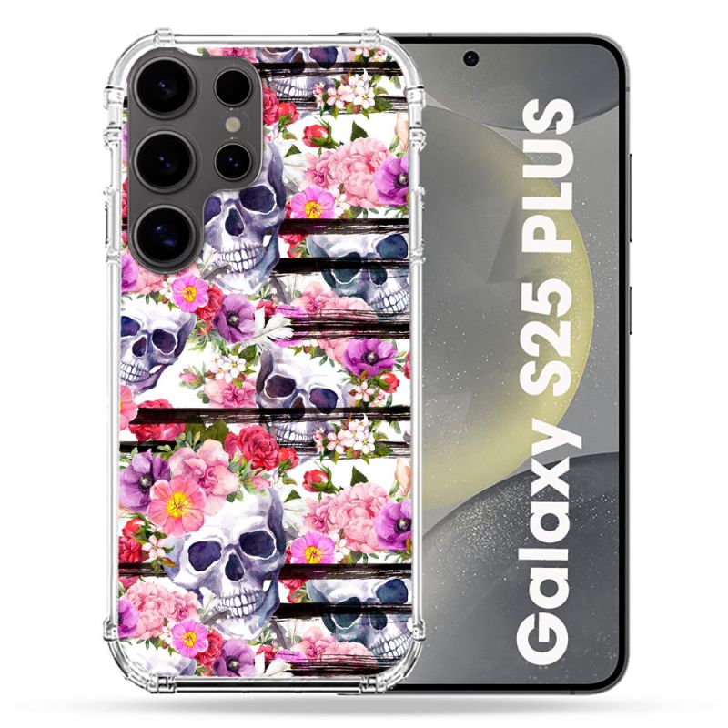Coque Renforcée Pour Samsung Galaxy S25 PLUS Tete de Mort Pattern