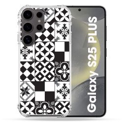 Coque Renforcée Pour Samsung Galaxy S25 PLUS Texture Carreau Ciment Noir