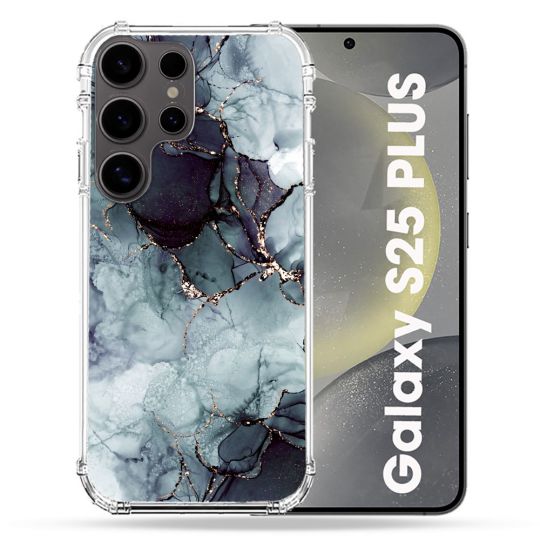 Coque Renforcée Pour Samsung Galaxy S25 PLUS Texture Marbre Gris