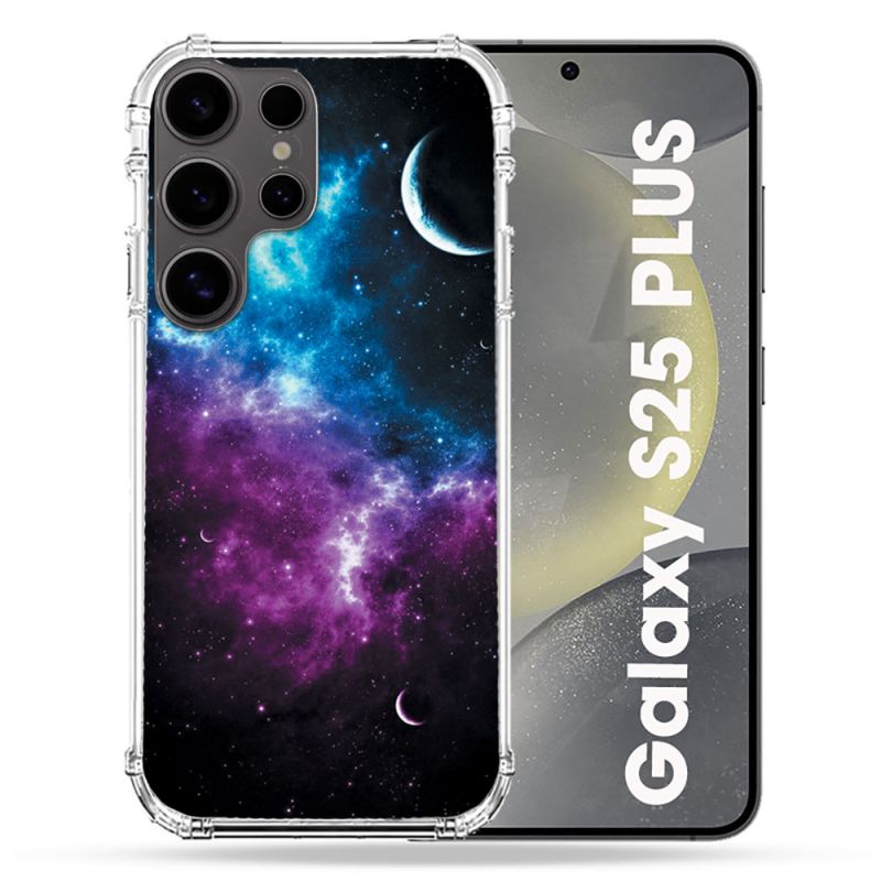 Coque Renforcée Pour Samsung Galaxy S25 PLUS Univers Bleu Violet
