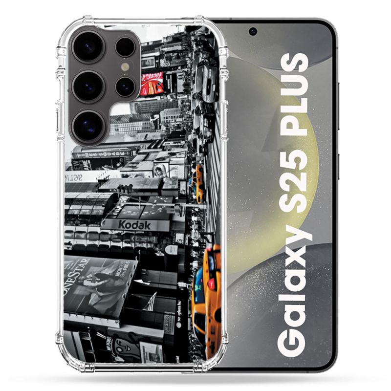 Coque Renforcée Pour Samsung Galaxy S25 PLUS Voyage Amerique USA New York Taxi