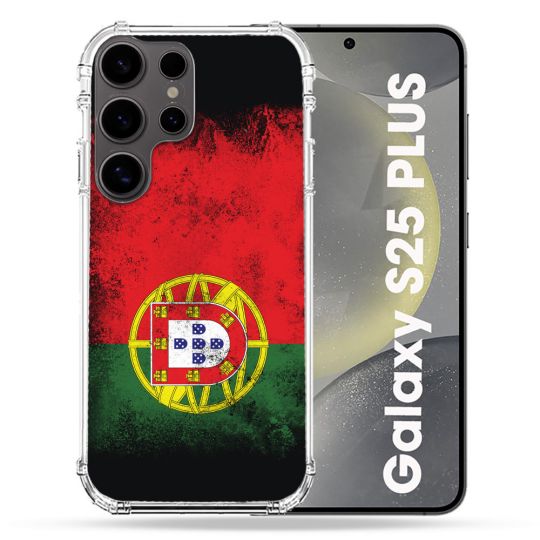 Coque Renforcée Pour Samsung Galaxy S25 PLUS Voyage Portugal Drapeau