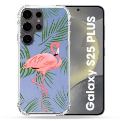 Coque Transparente Pour Samsung Galaxy S25 PLUS Flamant Rose