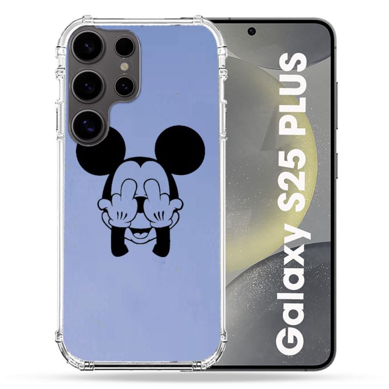 Coque Transparente Pour Samsung Galaxy S25 PLUS Mickey doigt
