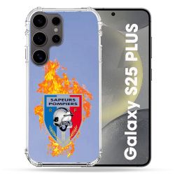Coque Transparente Pour Samsung Galaxy S25 PLUS Pompier Feu