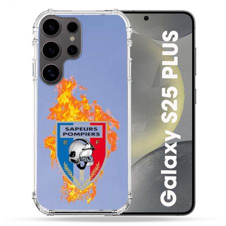 Coque Transparente Pour Samsung Galaxy S25 PLUS Pompier Feu