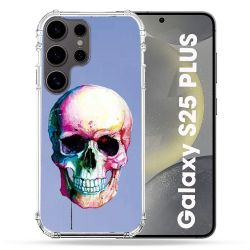Coque Transparente Pour Samsung Galaxy S25 PLUS Skull Head Crane Colore