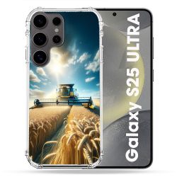 Coque Renforcée Pour Samsung Galaxy S25 ULTRA Agriculture Moissonneuse Blé