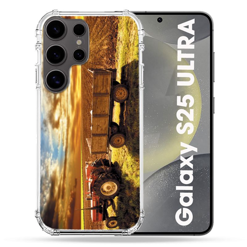 Coque Renforcée Pour Samsung Galaxy S25 ULTRA Agriculture Tracteur Color