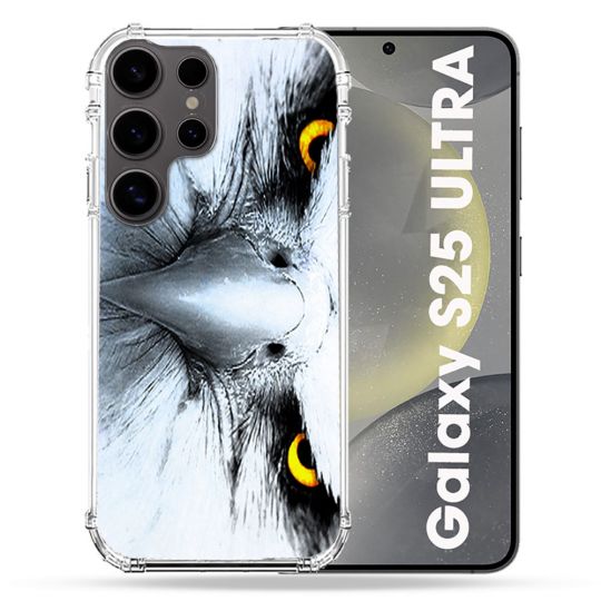 Coque Renforcée Pour Samsung Galaxy S25 ULTRA Animal Aigle Royal Blanc
