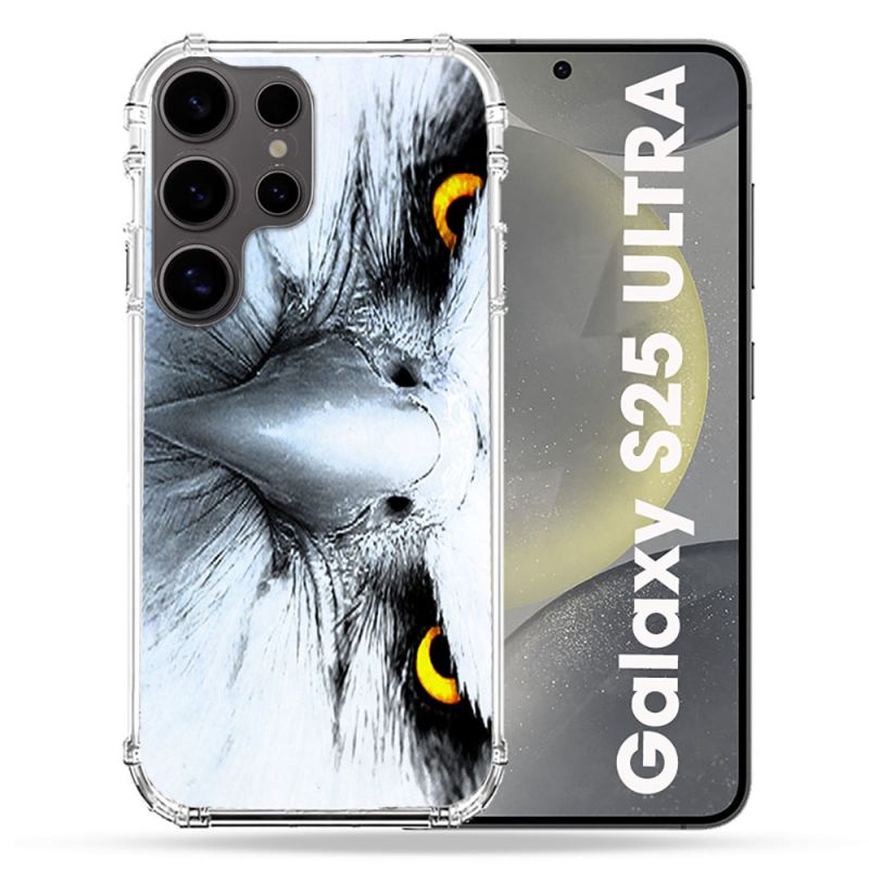 Coque Renforcée Pour Samsung Galaxy S25 ULTRA Animal Aigle Royal Blanc