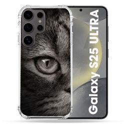 Coque Renforcée Pour Samsung Galaxy S25 ULTRA Animal Chat Gris