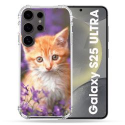 Coque Renforcée Pour Samsung Galaxy S25 ULTRA Animal Chat Violet