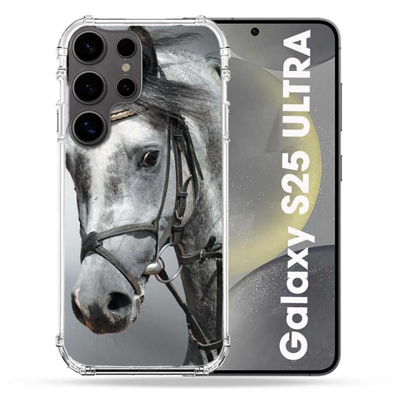 Coque Renforcée Pour Samsung Galaxy S25 ULTRA Animal Cheval Blanc