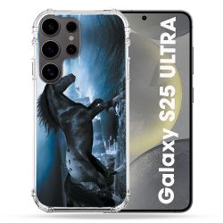 Coque Renforcée Pour Samsung Galaxy S25 ULTRA Animal Cheval Noir