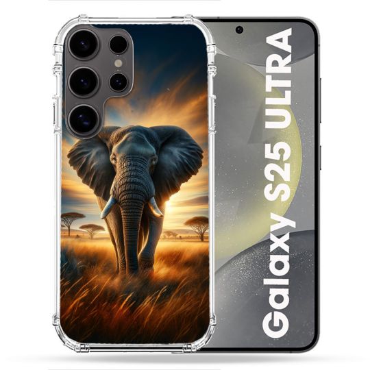 Coque Renforcée Pour Samsung Galaxy S25 ULTRA Animal Elephant Savane